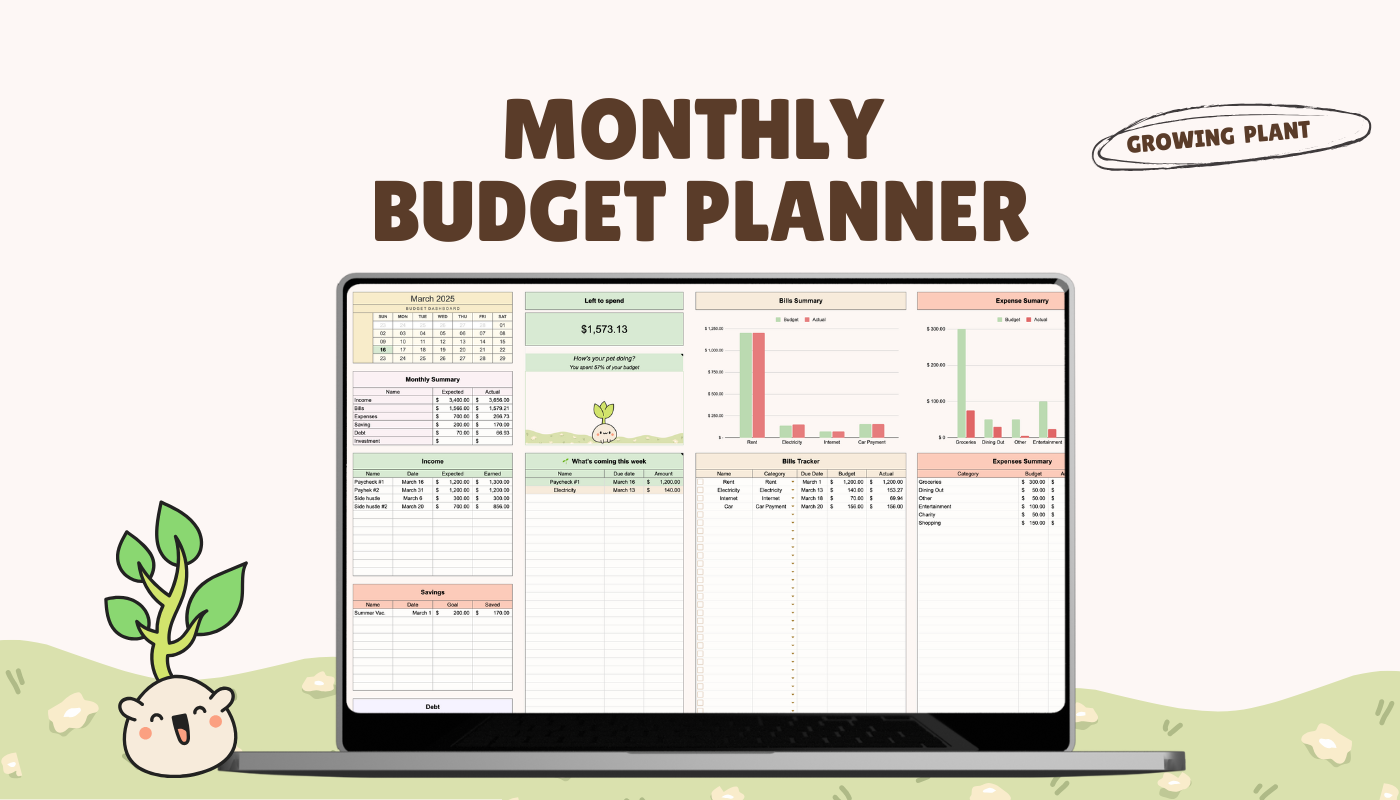 Plant Monthly Budget Tracker